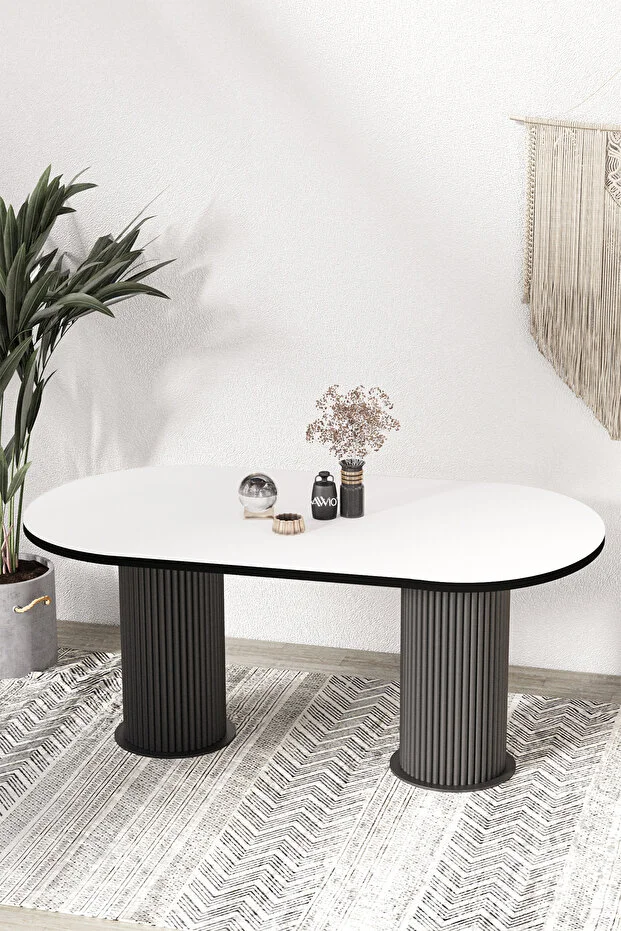 Brita  PTT LAKE MDF BEYAZ AYAKLI 80x140 MUTFAK MASASI YEMEK MASASI